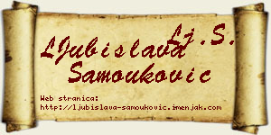 LJubislava Samouković vizit kartica